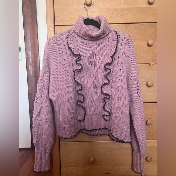 cinq a sept Sweaters - Cinq a Sept pink turtleneck sweater